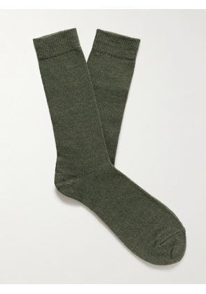 Sunspel - Merino Wool-Blend Socks - Men - Green - S/M