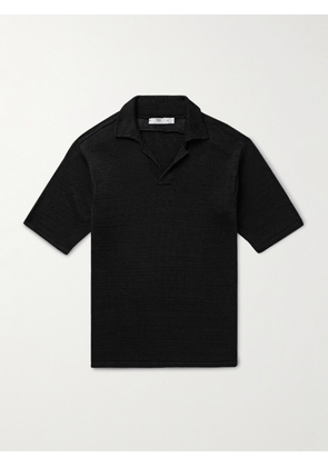 Inis Meáin - Linen Polo Shirt - Men - Black - S