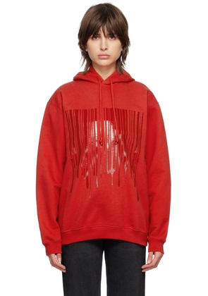 VTMNTS Red Dripping Barcode Hoodie
