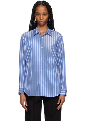 Comme des Garçons Homme Plus Blue & White Striped Shirt