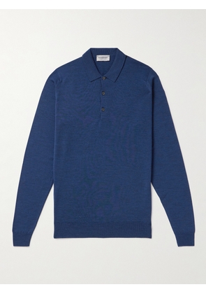 John Smedley - Belper Slim-Fit Merino Wool Polo Shirt - Men - Blue - S