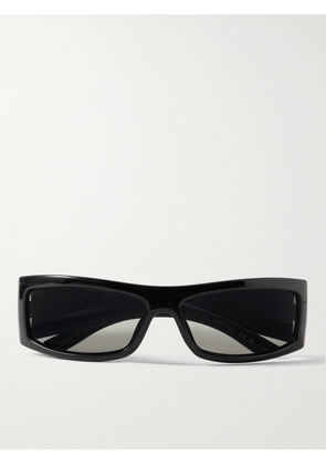 Gucci Eyewear - Injection Rectangular-Frame Acetate and Silver-Tone Sunglasses - Men - Black