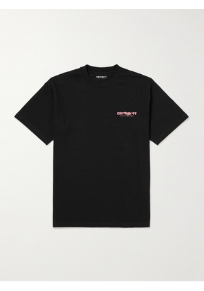 Carhartt WIP - Ink Bleed Logo-Print Cotton-Jersey T-Shirt - Men - Black - XS