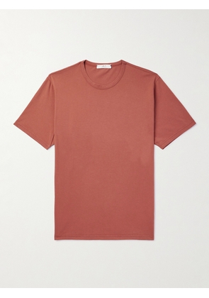 Mr P. - Garment-Dyed Organic Cotton-Jersey T-Shirt - Men - Red - XS