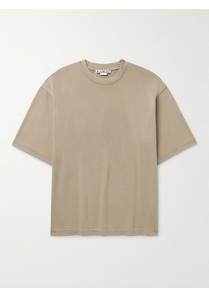 Acne Studios - Extorr Logo-Appliquéd Garment-Dyed Cotton-Jersey T-Shirt - Men - Neutrals - XS