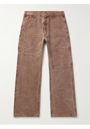 Acne Studios - Palma Straight-Leg Pigment-Dyed Cotton-Canvas Trousers - Men - Brown - S