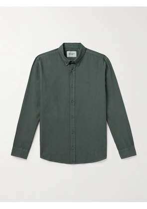 Carhartt WIP - Bolton Button-Down Collar Logo-Embroidered Cotton Oxford Shirt - Men - Green - XS