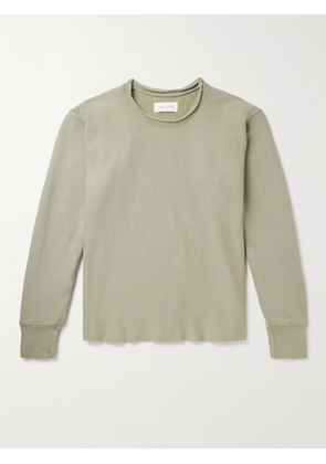 Les Tien - Distressed Cotton-Jersey Sweatshirt - Men - Green - S