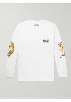 Wacko Maria - Tim Lehi Logo-Embroidered Printed Cotton-Jersey T-Shirt - Men - White - S