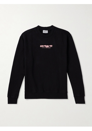 Carhartt WIP - Ink Bleed Logo-Print Cotton-Jersey Sweatshirt - Men - Black - XS