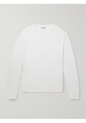 Jil Sander - Logo-Embroidered Wool Sweater - Men - White - IT 46