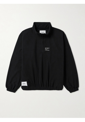 WTAPS - Logo-Embroidered Fleece Half-Zip Sweatshirt - Men - Black - S