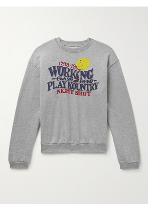 KAPITAL - Printed Cotton-Jersey Sweatshirt - Men - Gray - 1