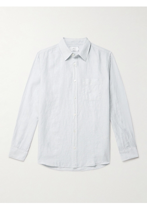 Mr P. - Garment-Dyed Linen Shirt - Men - Blue - S