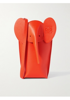 LOEWE - Elephant Pocket Leather Messenger Bag - Men - Orange