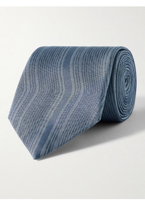 Mr P. - 8cm Silk-Jacquard Tie - Men - Blue