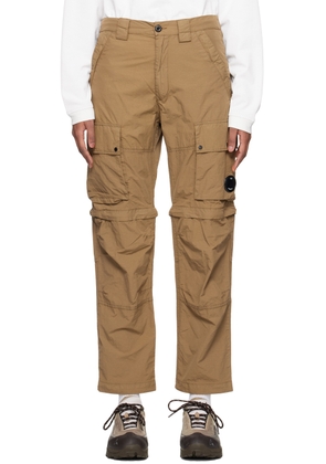 C.P. Company Brown Garment-Dyed Cargo Pants