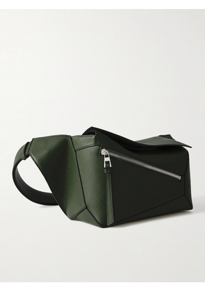 LOEWE - Puzzle Edge Small Leather Belt Bag - Men - Green
