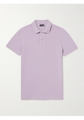 TOM FORD - Cotton-Piqué Polo Shirt - Men - Purple - IT 44