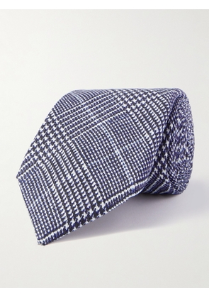Brunello Cucinelli - 8cm Linen and Silk-Blend Jacquard Tie - Men - Blue