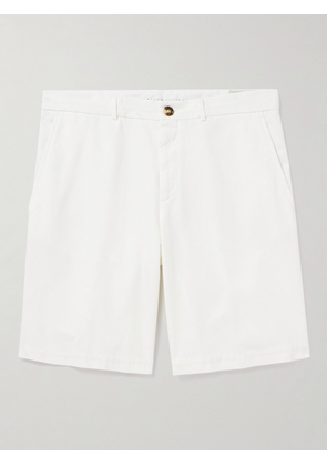 Brunello Cucinelli - Straight-Leg Cotton-Twill Bermuda Shorts - Men - White - IT 46