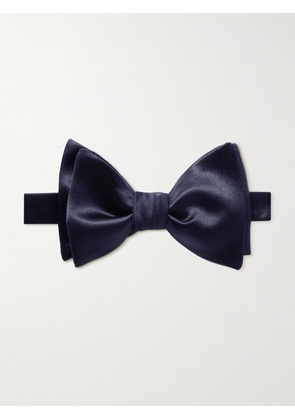 Brunello Cucinelli - Self-Tie Duchesse Cotton and Silk-Blend Satin Bow Tie - Men - Blue