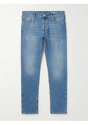 Brunello Cucinelli - Slim-Fit Straight-Leg Logo-Embroidered Jeans - Men - Blue - IT 46