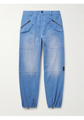 LOEWE - Tapered Cotton Cargo Trousers - Men - Blue - IT 46