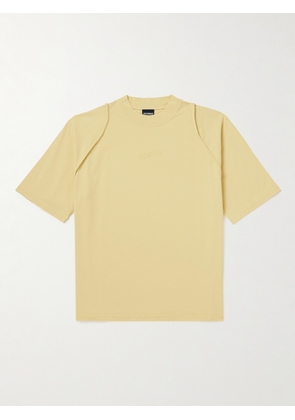 Jacquemus - Camargu Logo-Embroidered Organic Cotton-Jersey T-Shirt - Men - Yellow - XS