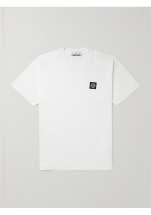 Stone Island - Logo-Appliquéd Cotton-Jersey T-Shirt - Men - White - S
