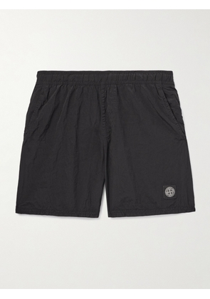 Stone Island - Straight-Leg Mid-Length Logo-Appliquéd Nylon Metal Swim Shorts - Men - Black - S