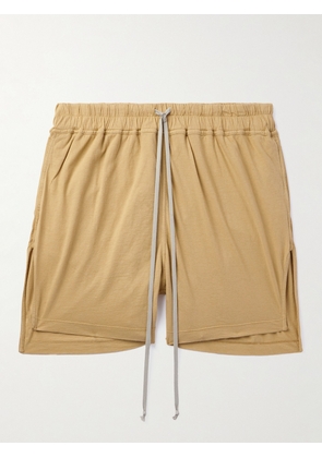 DRKSHDW By Rick Owens - Phleg Straight-Leg Cotton-Jersey Drawstring Shorts - Men - Yellow - XS