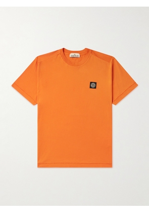 Stone Island - Logo-Appliquéd Cotton-Jersey T-Shirt - Men - Orange - S