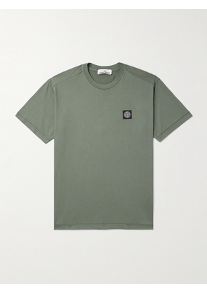 Stone Island - Logo-Appliquéd Cotton-Jersey T-Shirt - Men - Green - S