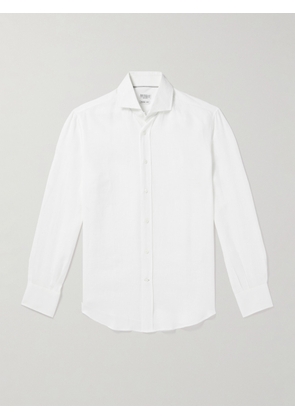 Brunello Cucinelli - Cutaway-Collar Linen Shirt - Men - White - XS