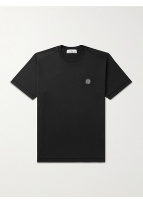 Stone Island - Logo-Appliquéd Cotton-Jersey T-Shirt - Men - Black - S