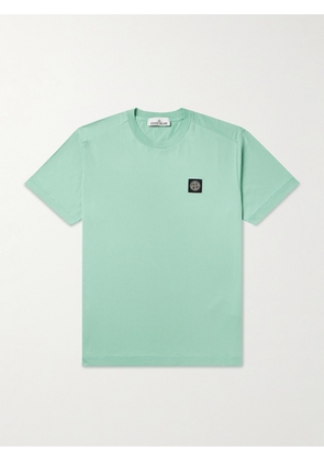 Stone Island - Logo-Appliquéd Cotton-Jersey T-Shirt - Men - Green - S