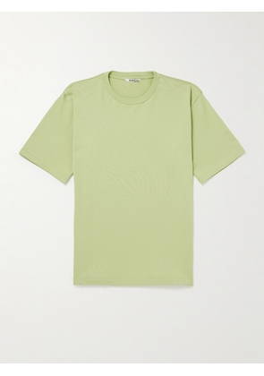 Auralee - Luster Plaiting Pima Cotton-Jersey T-Shirt - Men - Green - 3