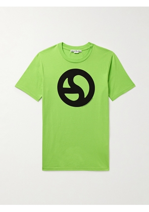 Acne Studios - Everest Logo-Print Neon Cotton and Lyocell-Blend Jersey T-Shirt - Men - Green - XS