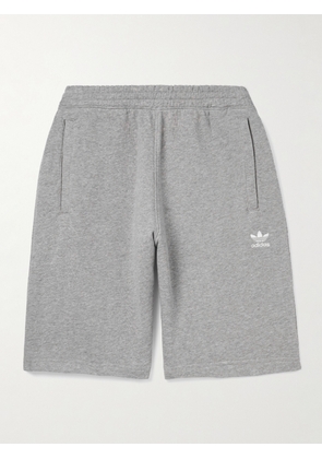 adidas Originals - Essential Straight-Leg Logo-Embroidered Cotton-Jersey Shorts - Men - Gray - XS