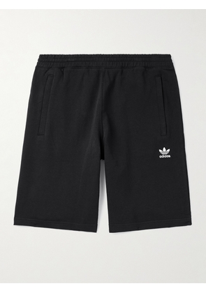 adidas Originals - Essential Straight-Leg Logo-Embroidered Cotton-Jersey Shorts - Men - Black - XS