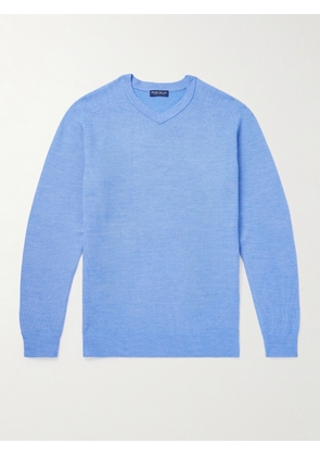 Peter Millar - Dover Honeycomb-Knit Merino Wool Sweater - Men - Blue - S
