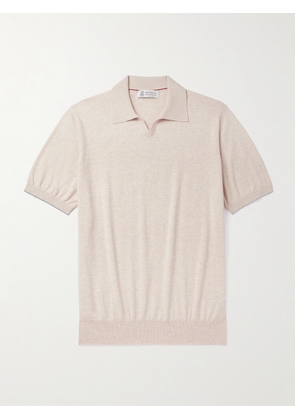Brunello Cucinelli - Cotton Polo Shirt - Men - Neutrals - IT 46