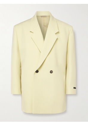 Fear of God - Eternal California Oversized Double-Breasted Virgin Wool and Cotton-Blend Twill Blazer - Men - Yellow - IT 46