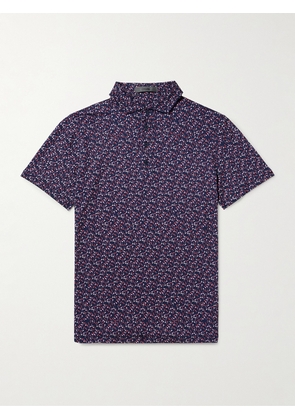 G/FORE - Floral-Print Tech-Jersey Golf Polo Shirt - Men - Blue - S