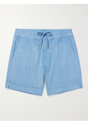 TOM FORD - Straight-Leg Cotton-Terry Shorts - Men - Blue - IT 44