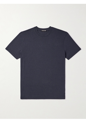 TOM FORD - Lyocell and Cotton-Blend Jersey T-Shirt - Men - Blue - IT 46