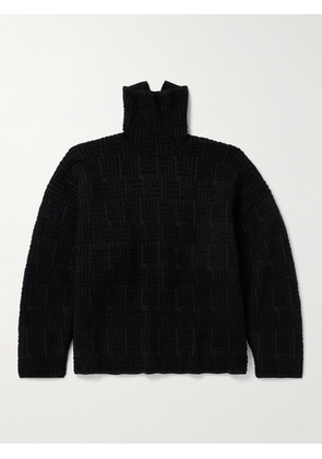 Fear of God - Oversized Jacquard-Knit Virgin Wool-Blend Rollneck Sweater - Men - Black - XS