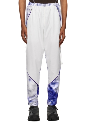 Saul Nash White & Blue Graphic Sweatpants