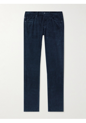 TOM FORD - Slim Straight-Leg Cotton-Blend Corduroy Trousers - Men - Blue - UK/US 30